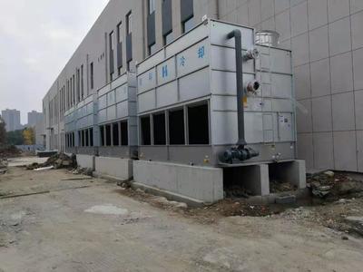 中船重工某所機電設(shè)備試驗室定制閉式冷卻塔完成安裝工作